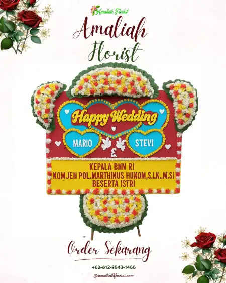 Papan Bunga Pernikahan Blubuk